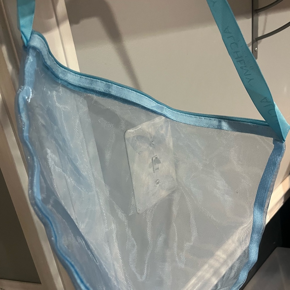 Light Blue Mesh Tote Bag